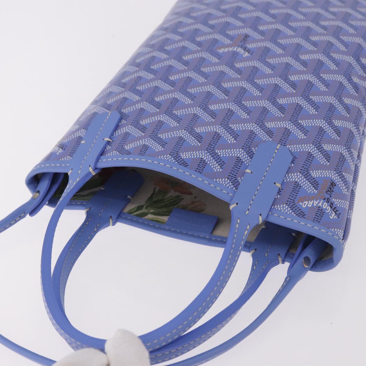 GOYARD Herringbone 2025 Poitiers Bag Iris Limited Edition PVC Blue Auth SW2344SM