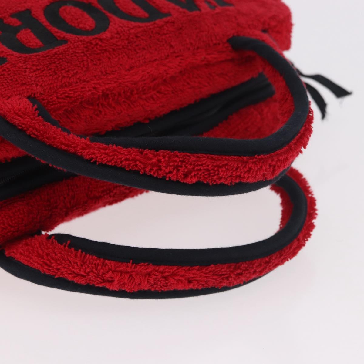Christian Dior Hand Bag Pile Red Auth SW2351V
