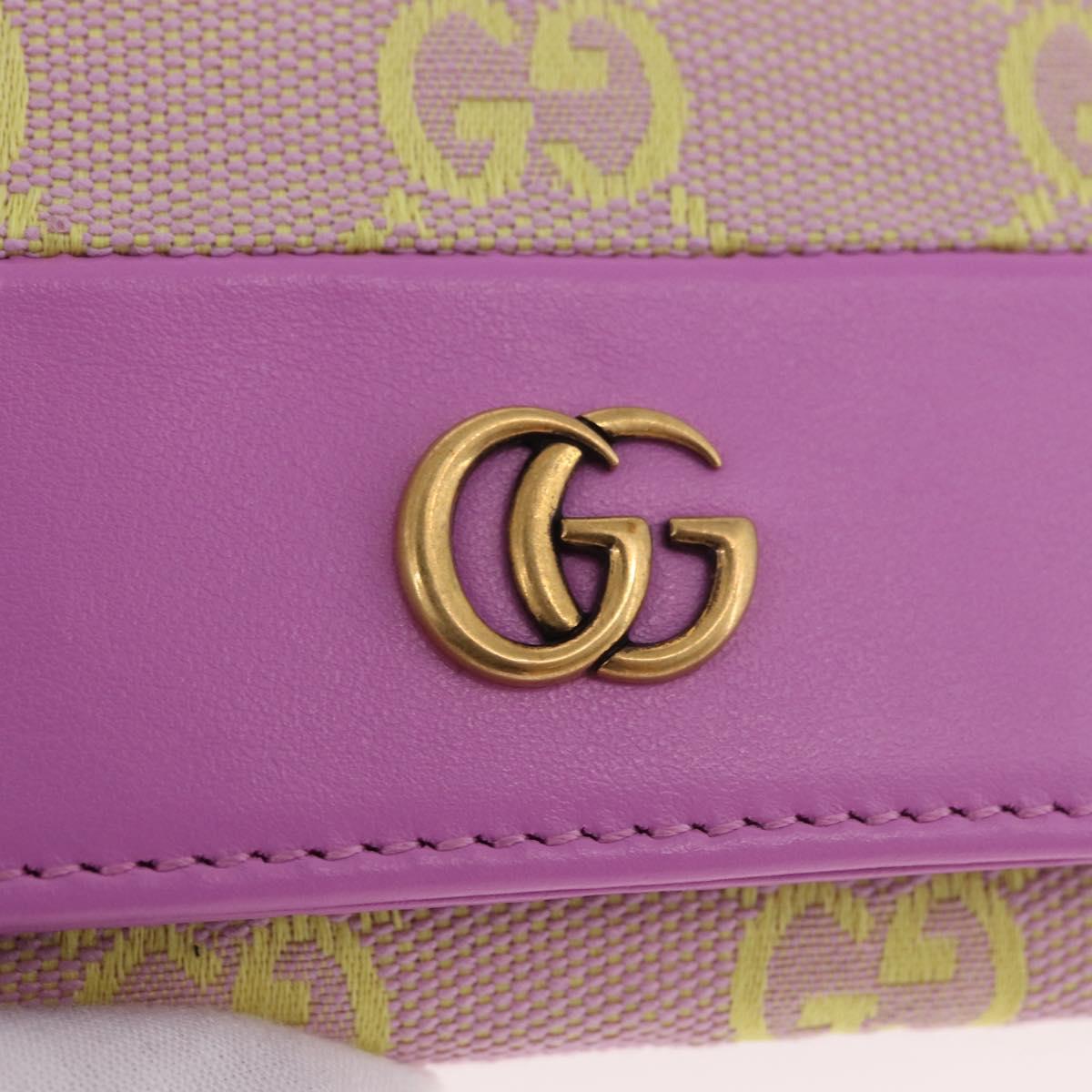 GUCCI GG Canvas Card Case Purple 783120 Auth SW2352SM