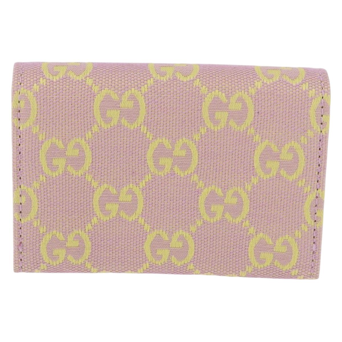 GUCCI GG Canvas Card Case Purple 783120 Auth SW2352SM