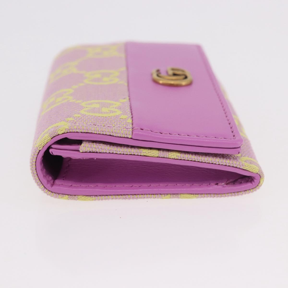GUCCI GG Canvas Card Case Purple 783120 Auth SW2352SM