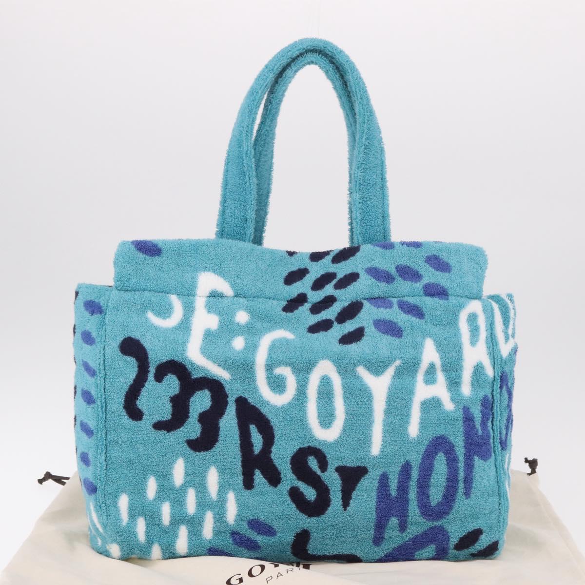 GOYARD Terry Eponge Bag Limited Edition Bag Pile Turquoise Blue Auth SW2357SM
