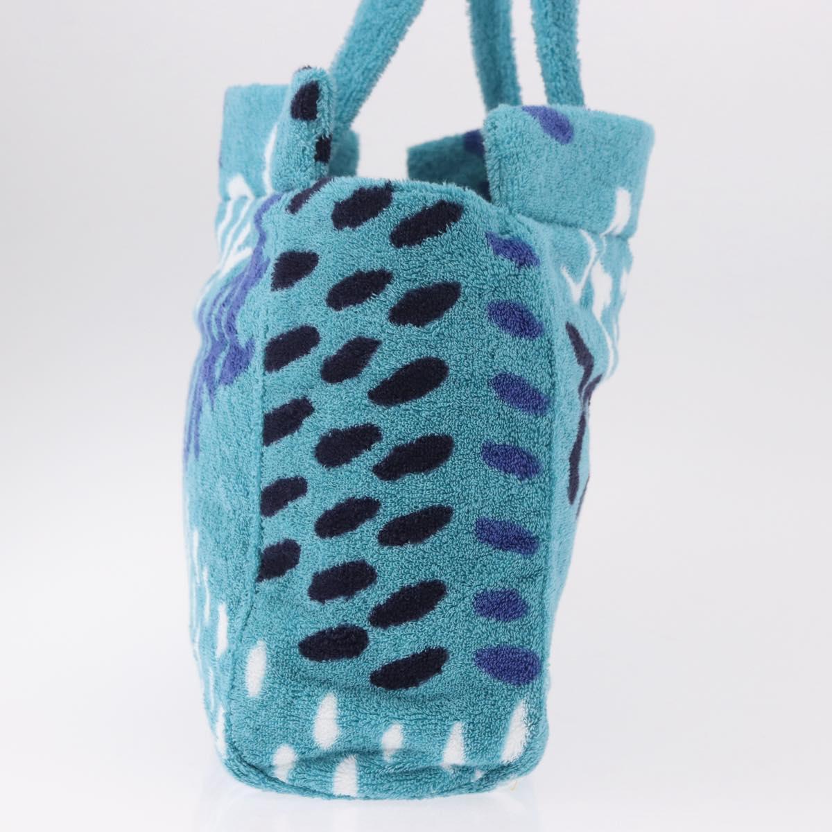 GOYARD Terry Eponge Bag Limited Edition Bag Pile Turquoise Blue Auth SW2357SM
