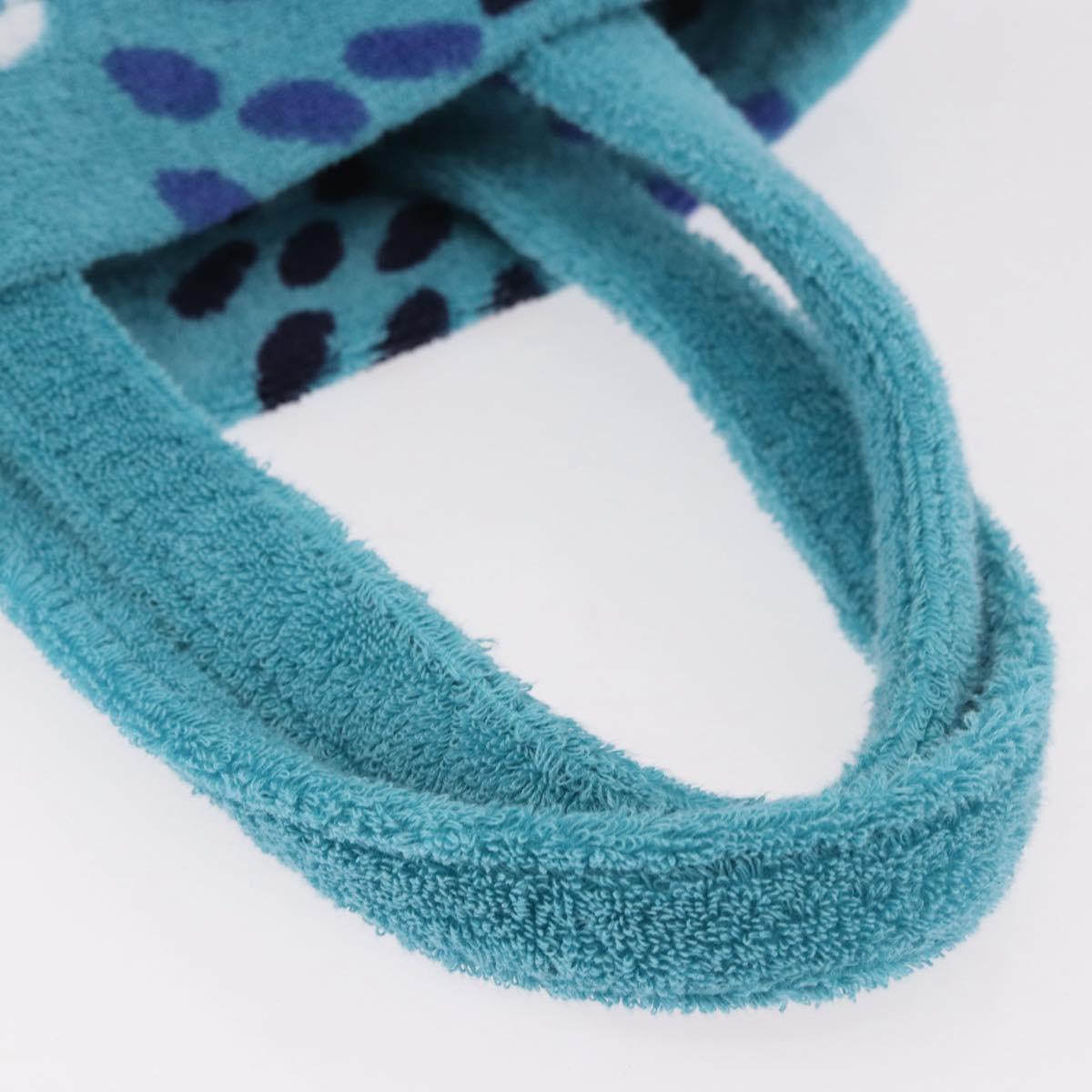 GOYARD Terry Eponge Bag Limited Edition Bag Pile Turquoise Blue Auth SW2357SM