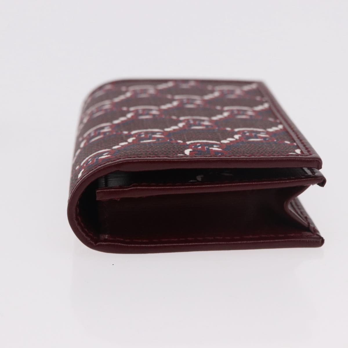 GUCCI GG Shadow Card Case PVC Bordeaux 795044 Auth SW2358M