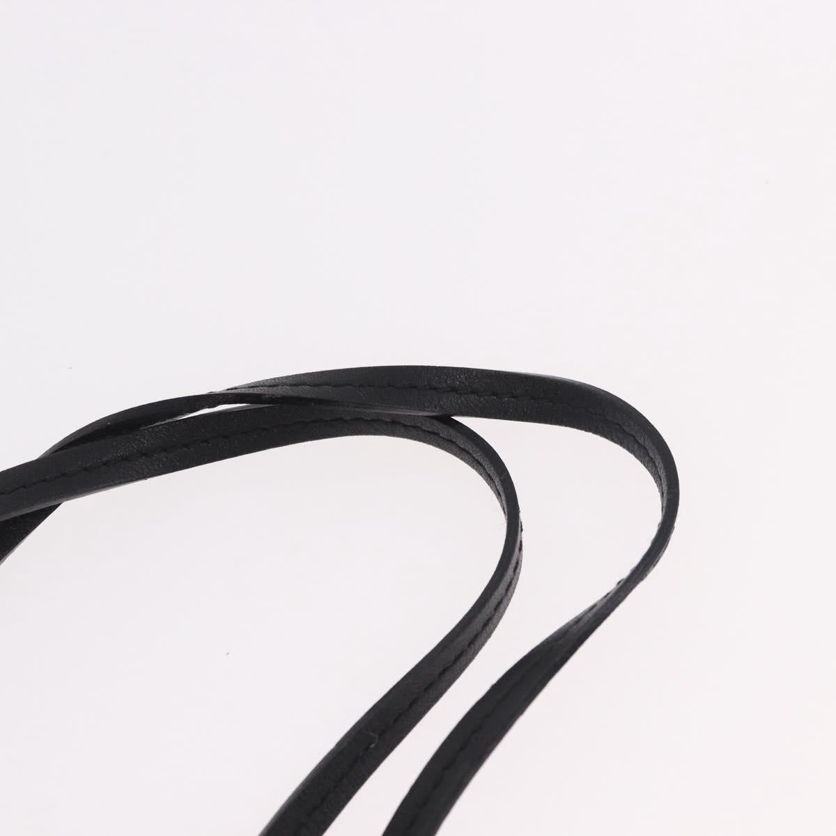 GUCCI Clochette Necklace Leather Black Auth SW2359V