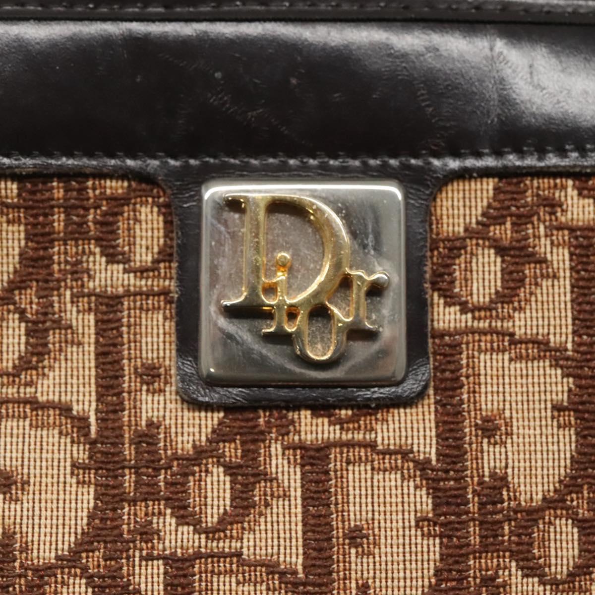 Christian Dior Trotter Canvas Shoulder Bag Brown Auth sw236