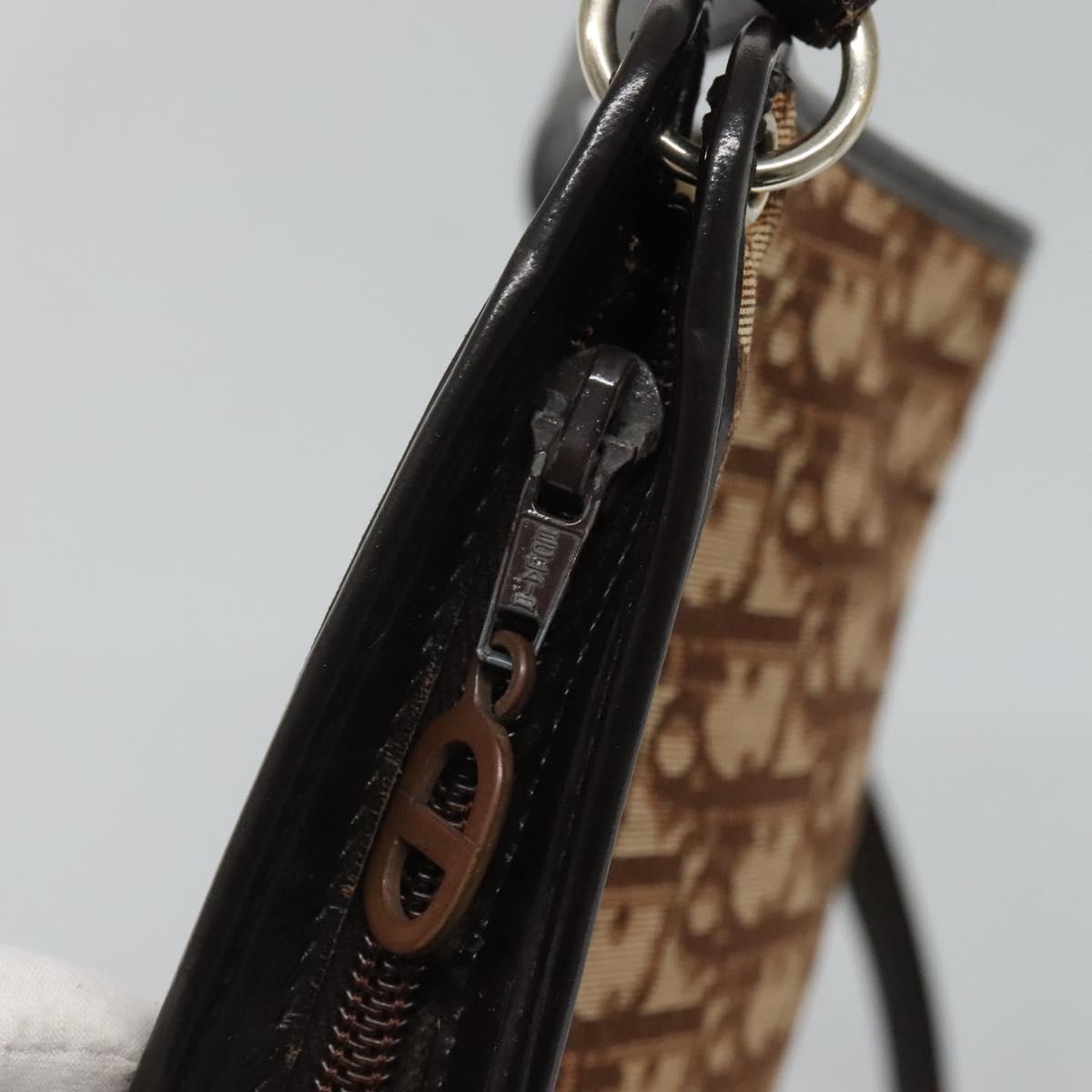 Christian Dior Trotter Canvas Shoulder Bag Brown Auth sw236