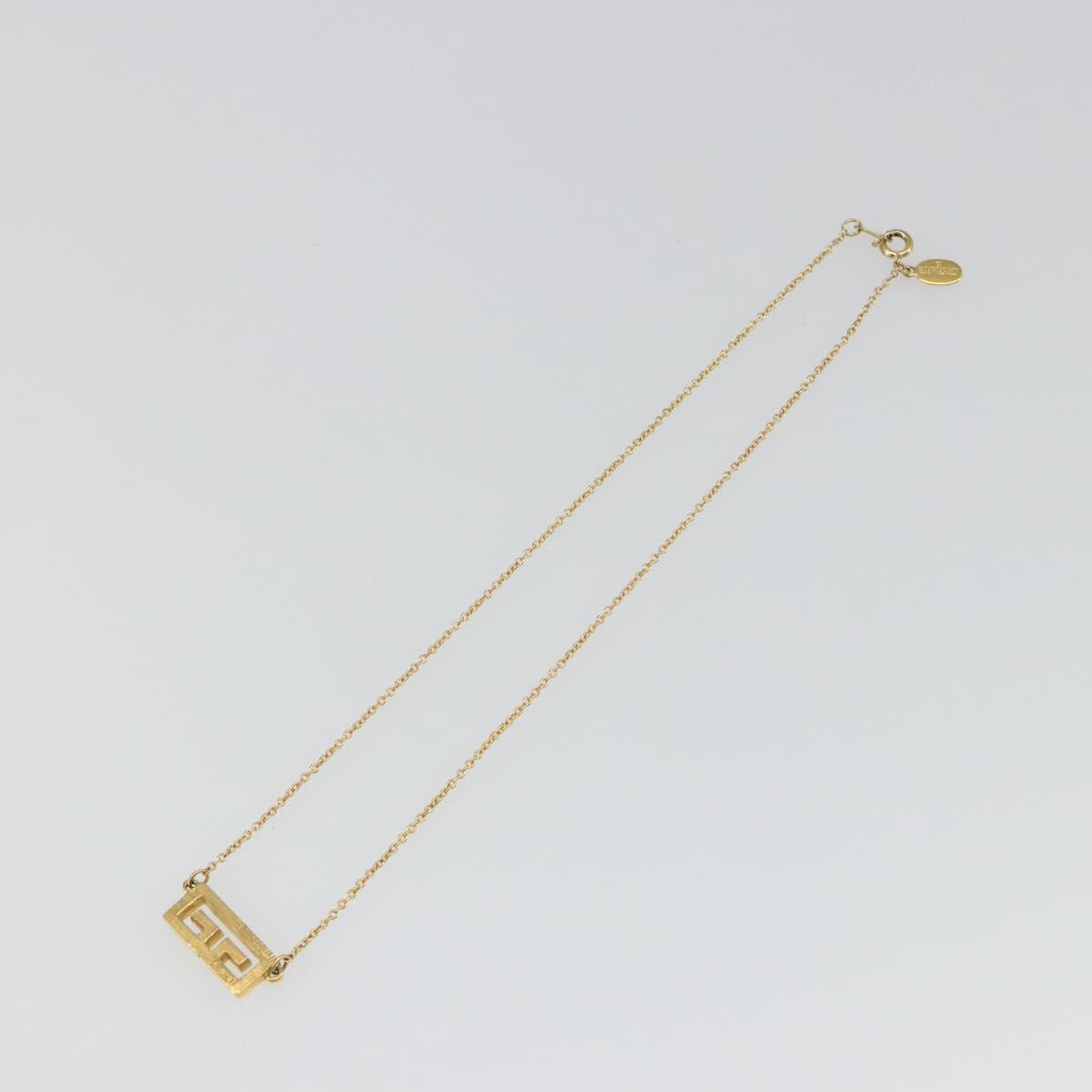 GIVENCHY Necklace metal Gold Auth SW2362
