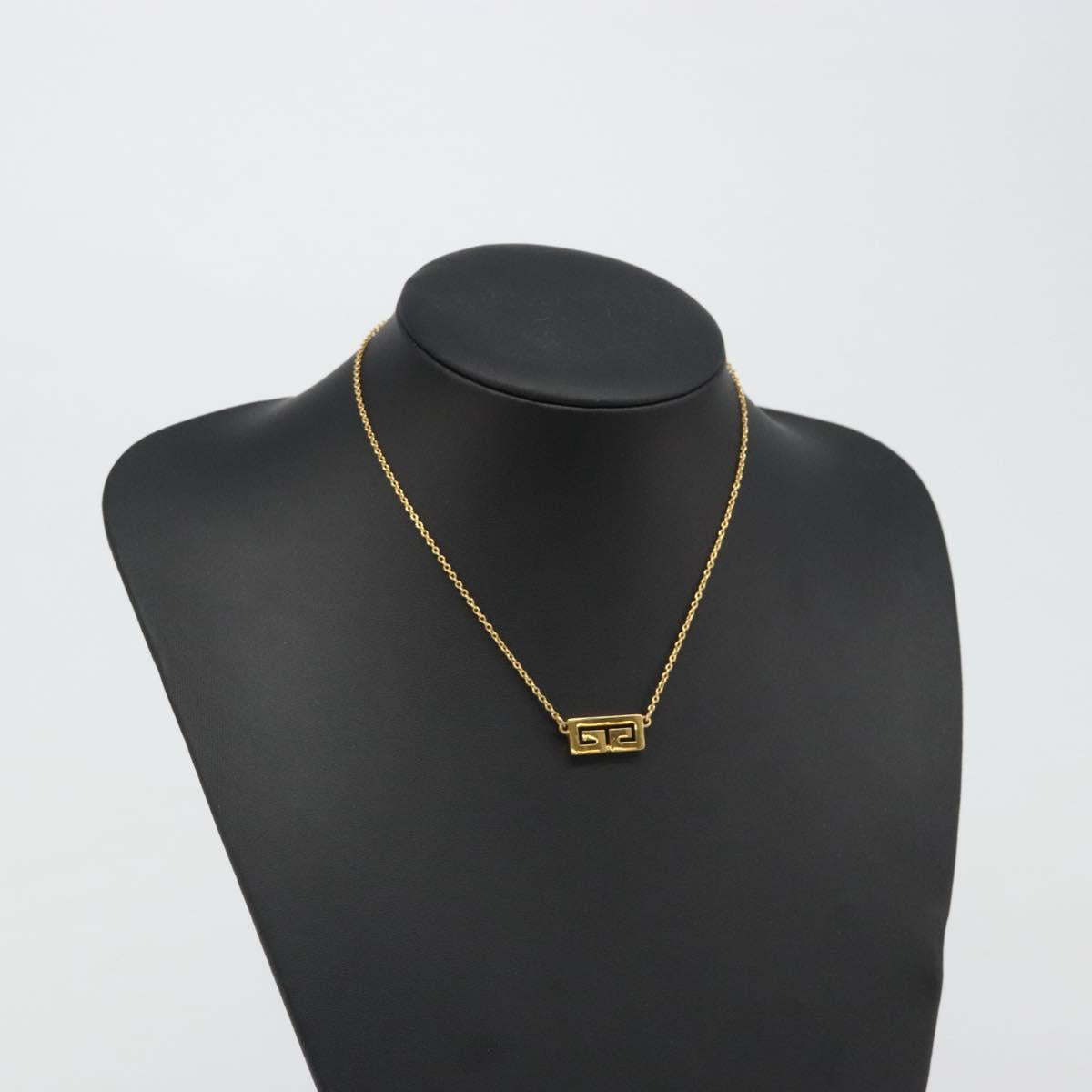 GIVENCHY Necklace metal Gold Auth SW2364