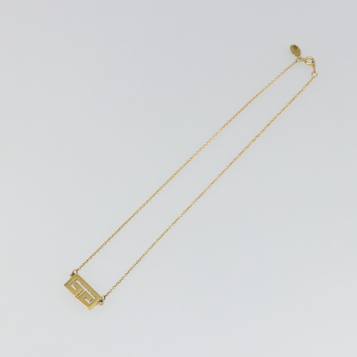 GIVENCHY Necklace metal Gold Auth SW2364