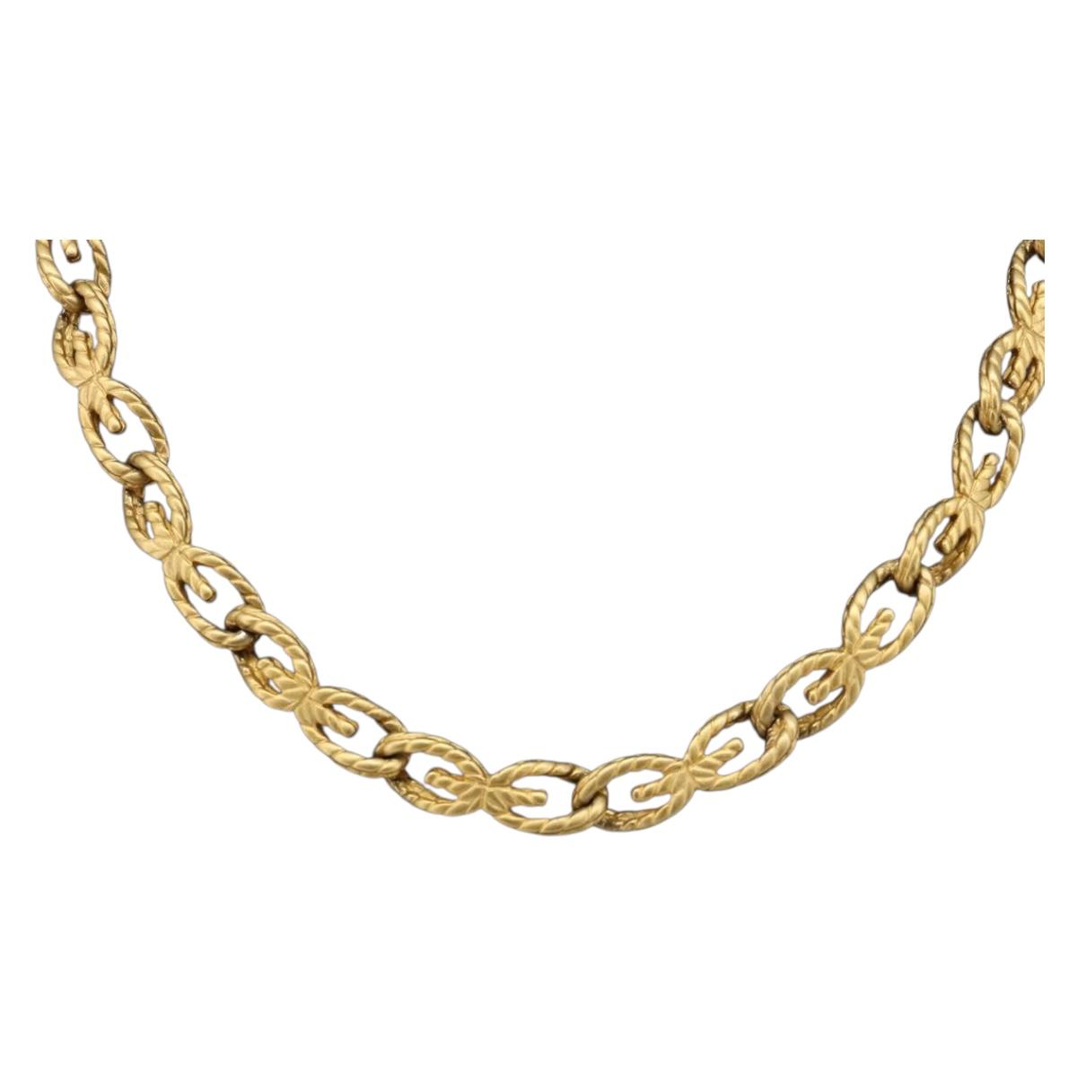 GIVENCHY Necklace metal Gold Auth SW2369