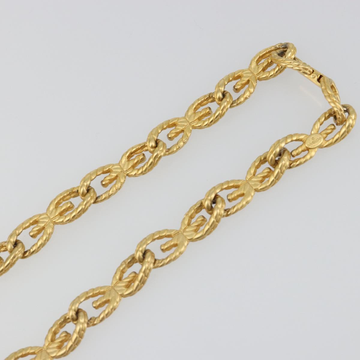 GIVENCHY Necklace metal Gold Auth SW2369