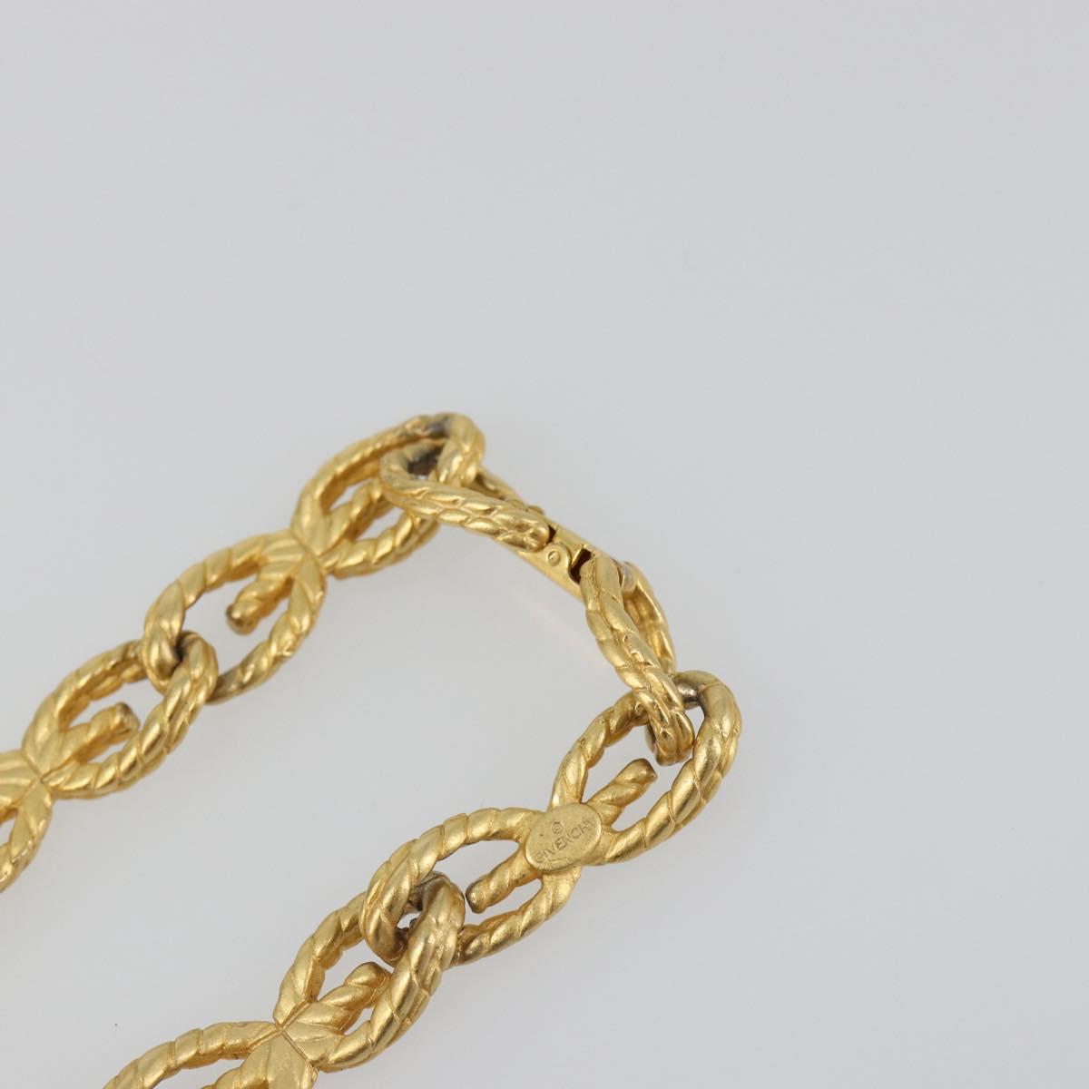 GIVENCHY Necklace metal Gold Auth SW2369