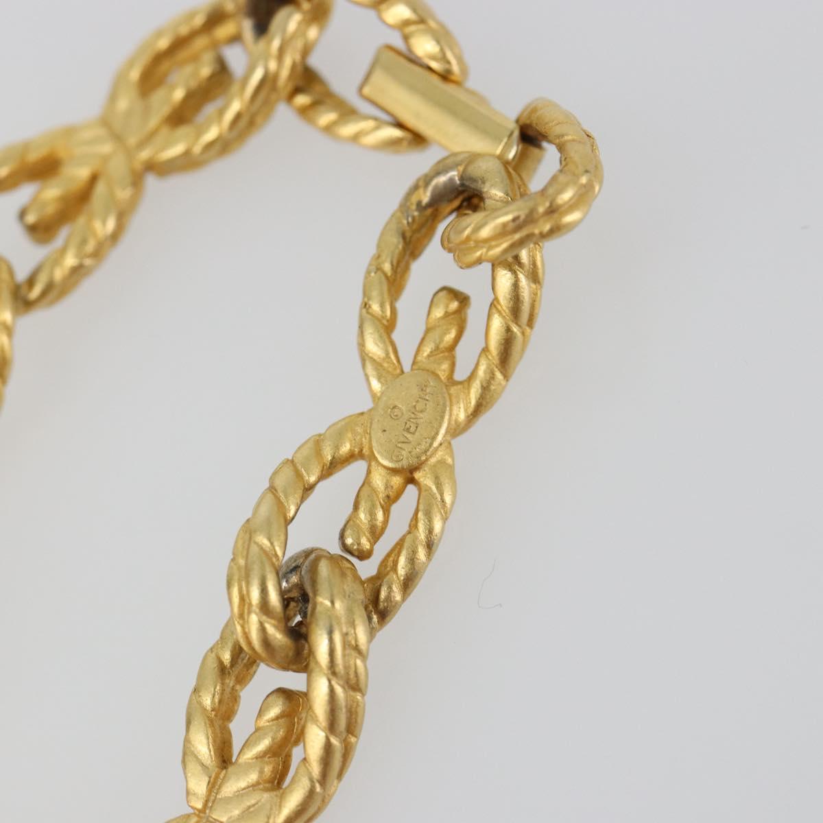 GIVENCHY Necklace metal Gold Auth SW2369