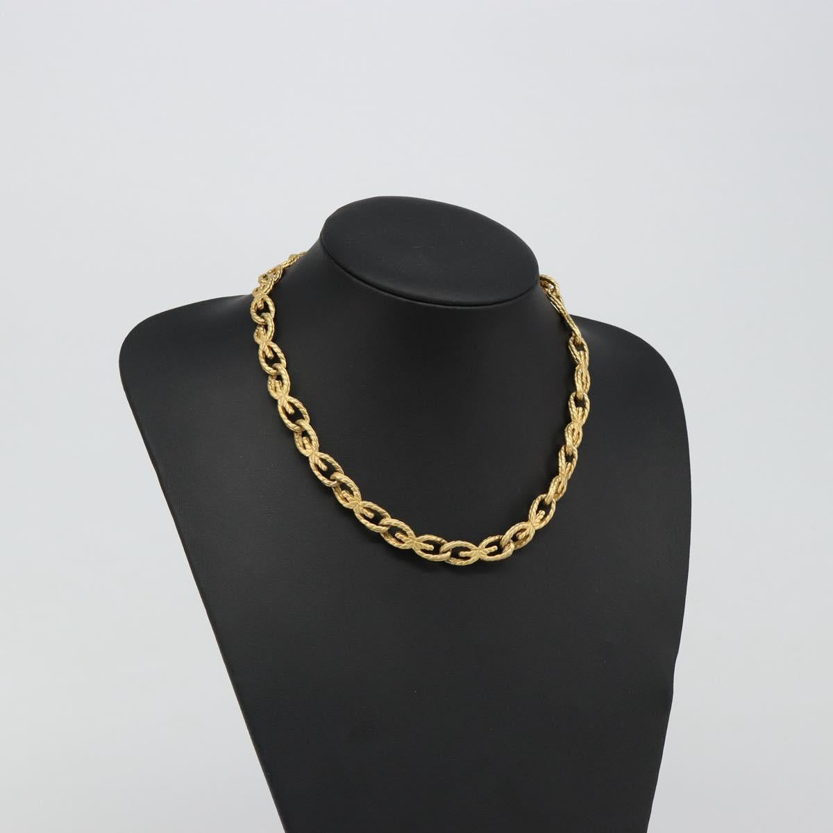 GIVENCHY Necklace metal Gold Auth SW2369