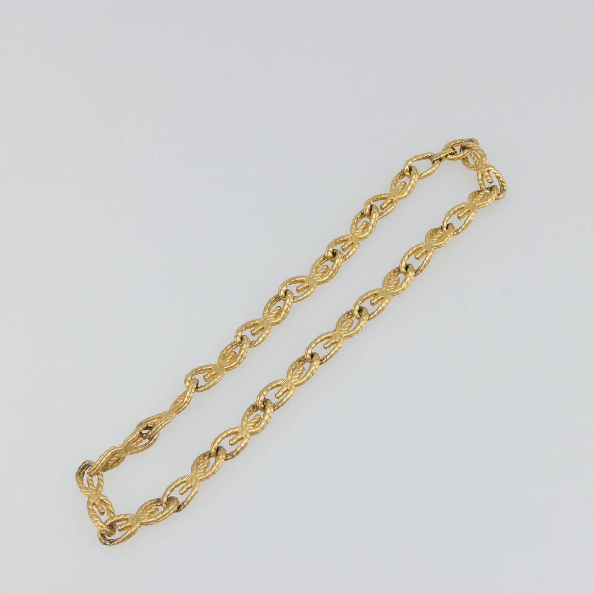 GIVENCHY Necklace metal Gold Auth SW2369