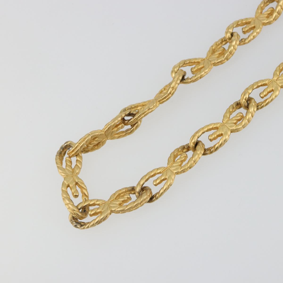 GIVENCHY Necklace metal Gold Auth SW2369