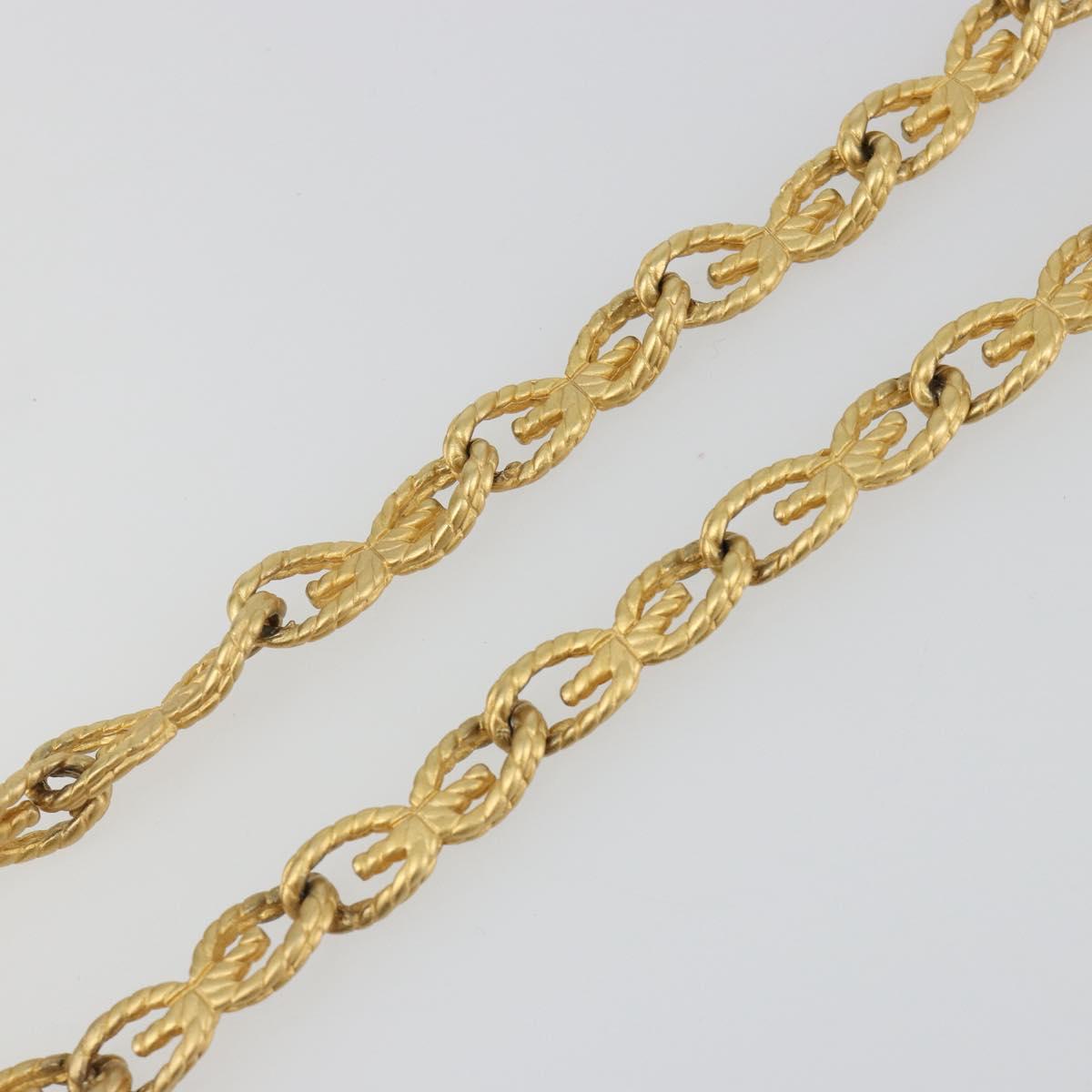 GIVENCHY Necklace metal Gold Auth SW2369