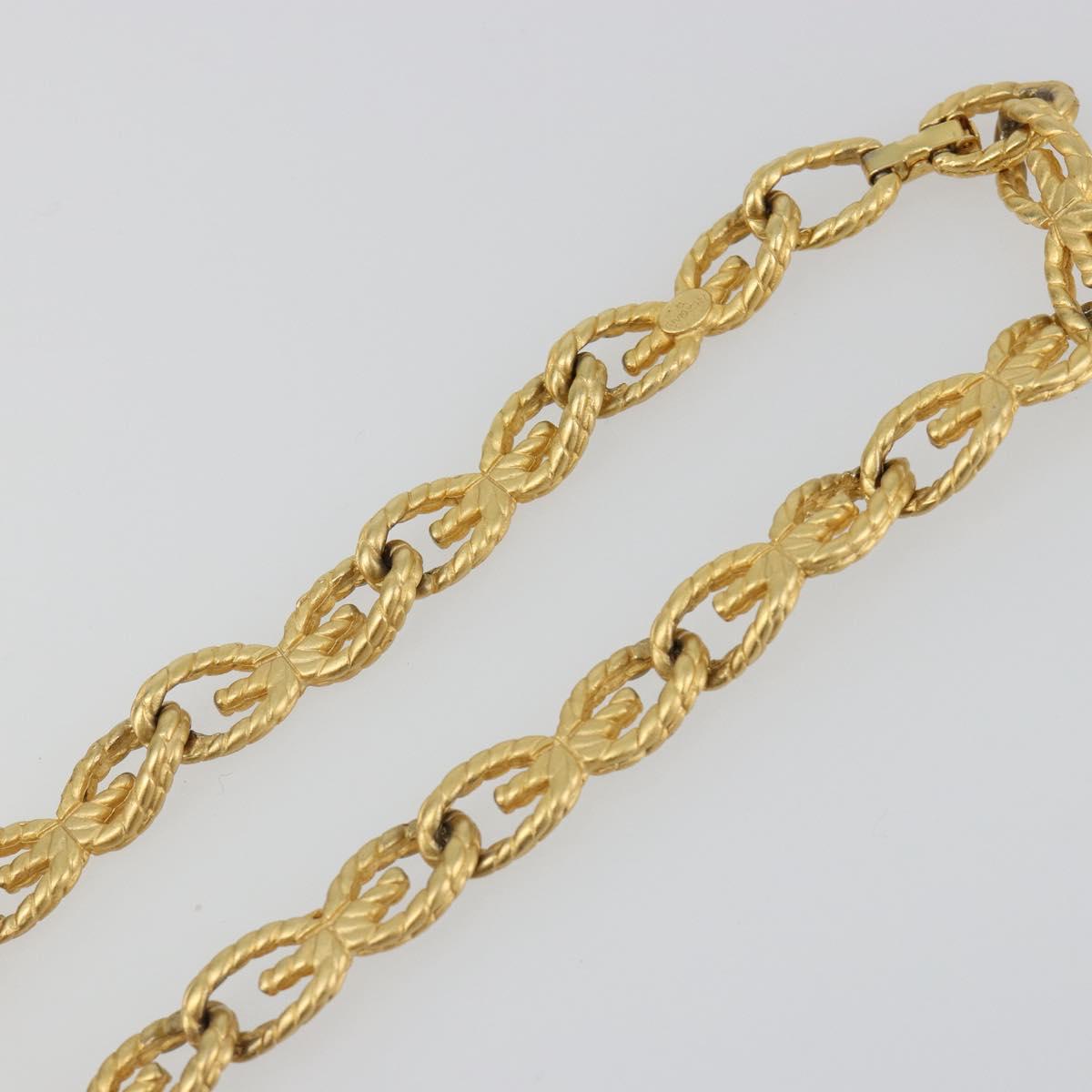 GIVENCHY Necklace metal Gold Auth SW2369