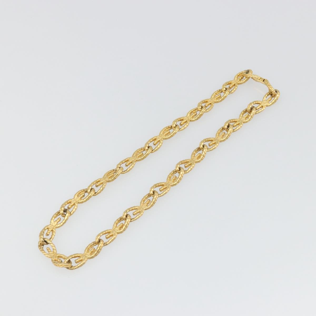 GIVENCHY Necklace metal Gold Auth SW2369