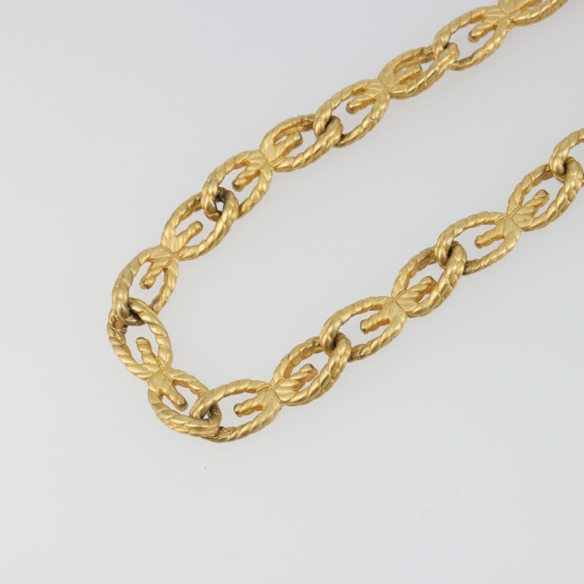 GIVENCHY Necklace metal Gold Auth SW2369