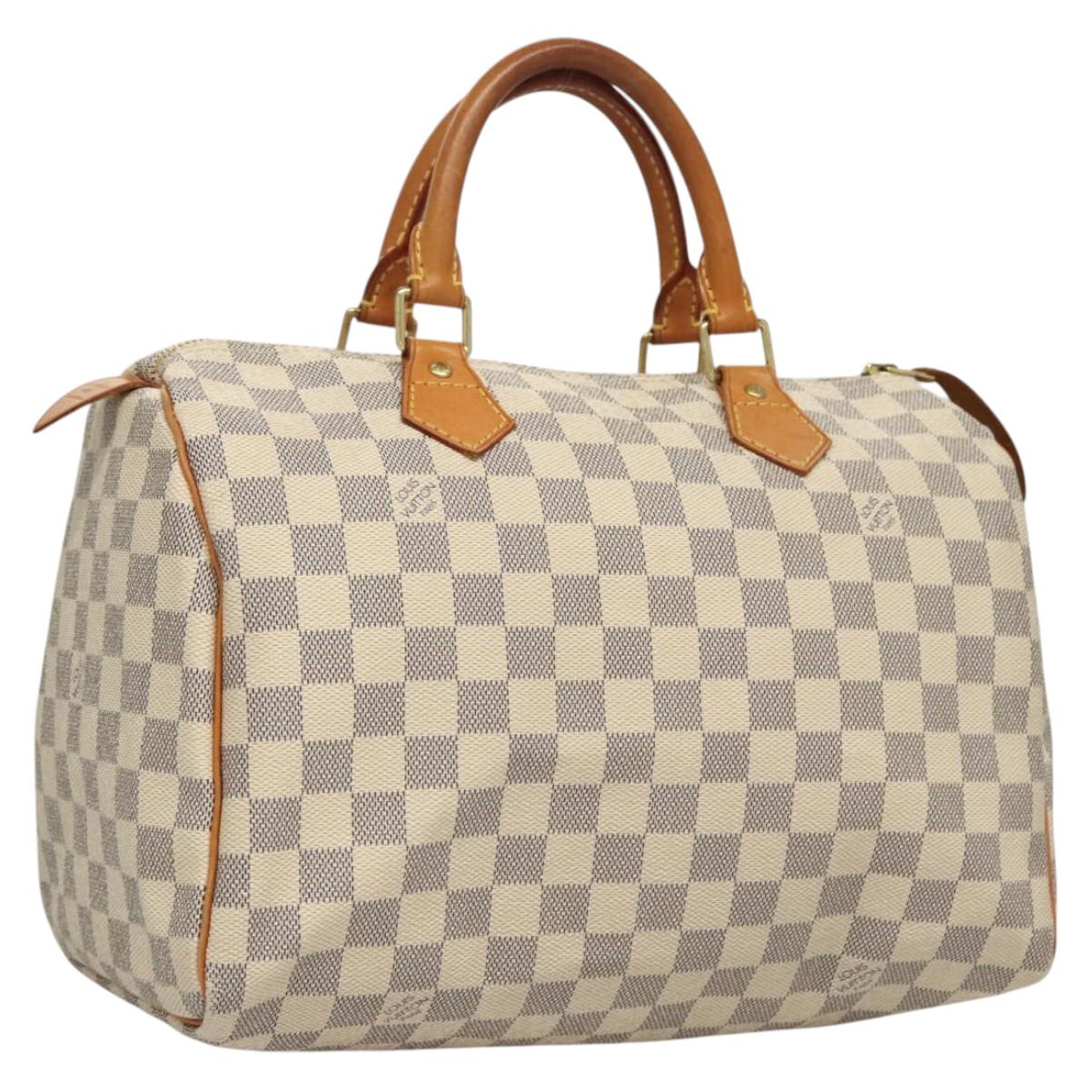 LOUIS VUITTON Damier Azur Speedy 30 Hand Bag N41533 LV Auth sw237