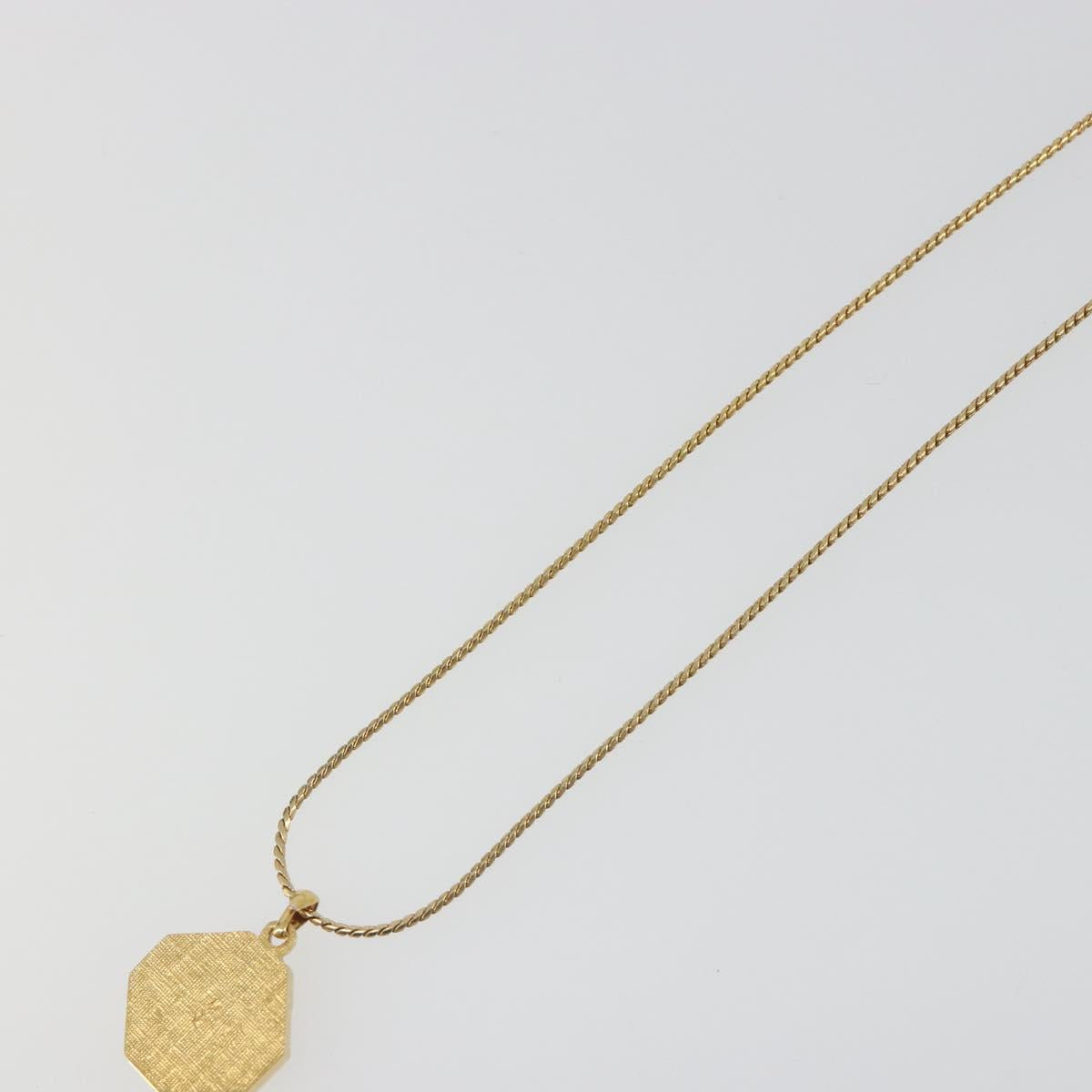 SAINT LAURENT Necklace metal Gold Tone Auth SW2370
