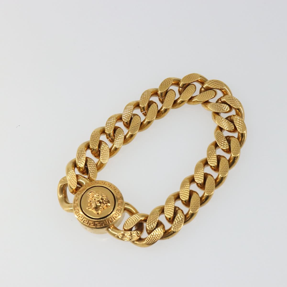 VERSACE Bracelet metal Gold Auth SW2374V
