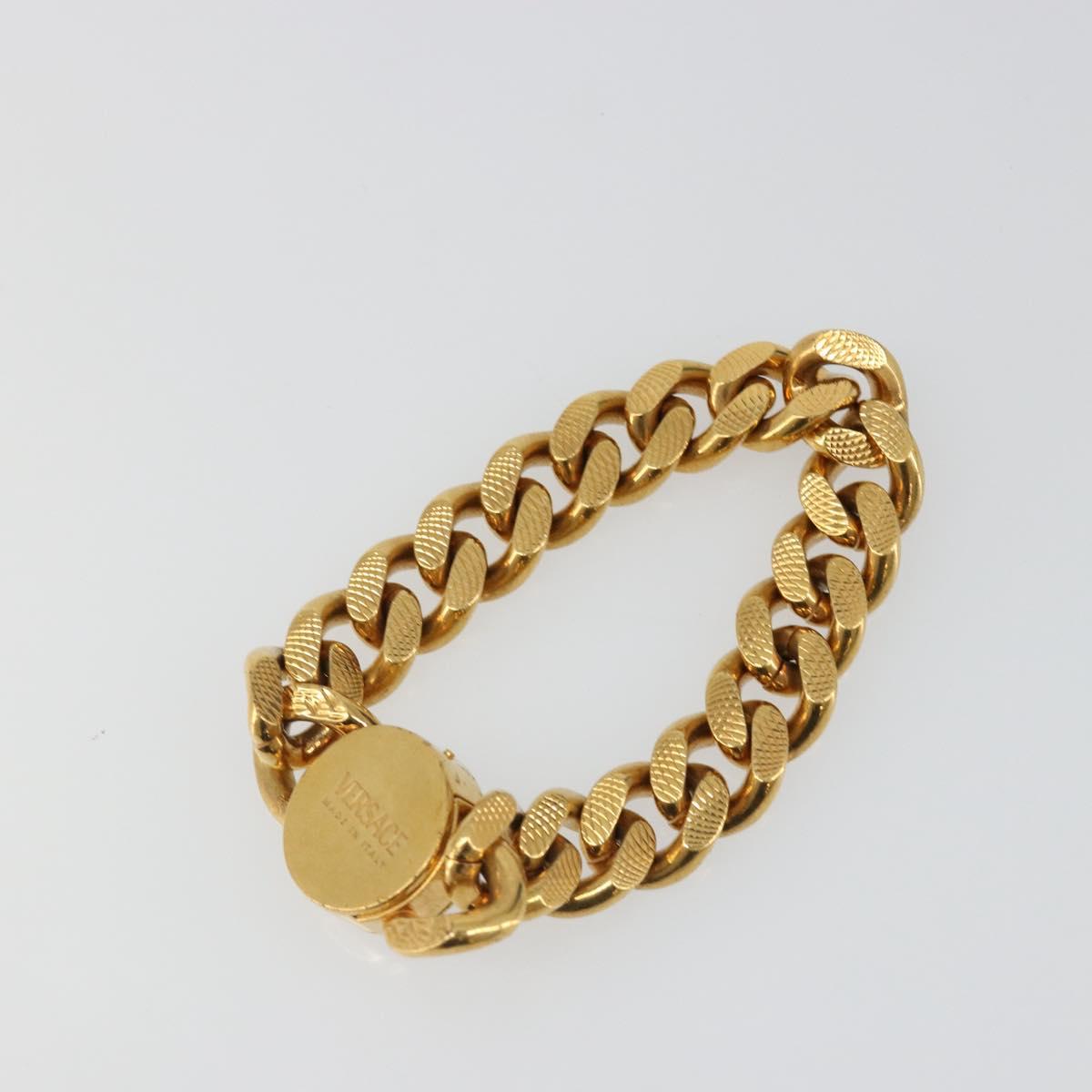 VERSACE Bracelet metal Gold Auth SW2374V