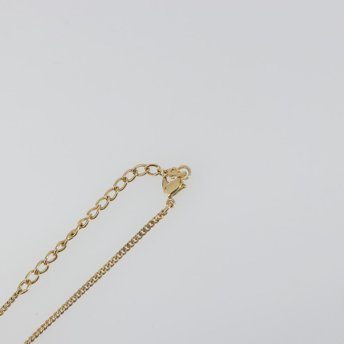 BURBERRY Necklace metal Gold Auth SW2375