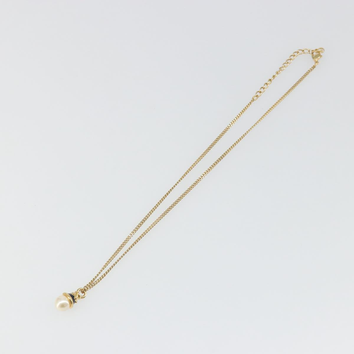 BURBERRY Necklace metal Gold Auth SW2375