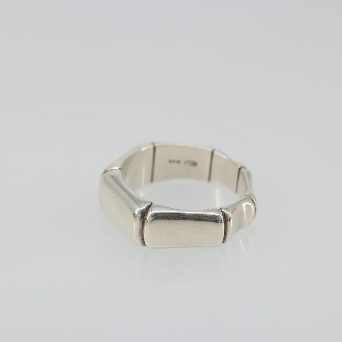 GUCCI Bamboo Ring Ag925 Silver Auth SW2377V
