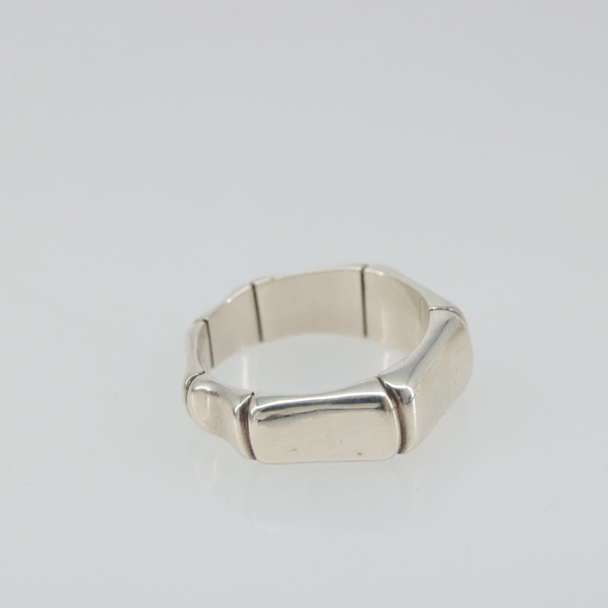 GUCCI Bamboo Ring Ag925 Silver Auth SW2377V