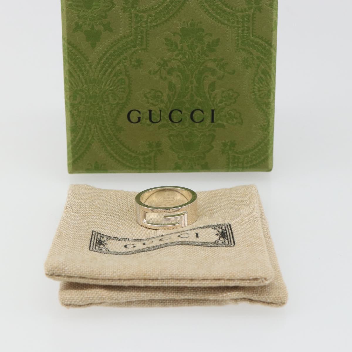 GUCCI Branded G Ring Ag925 Silver Auth SW2378V