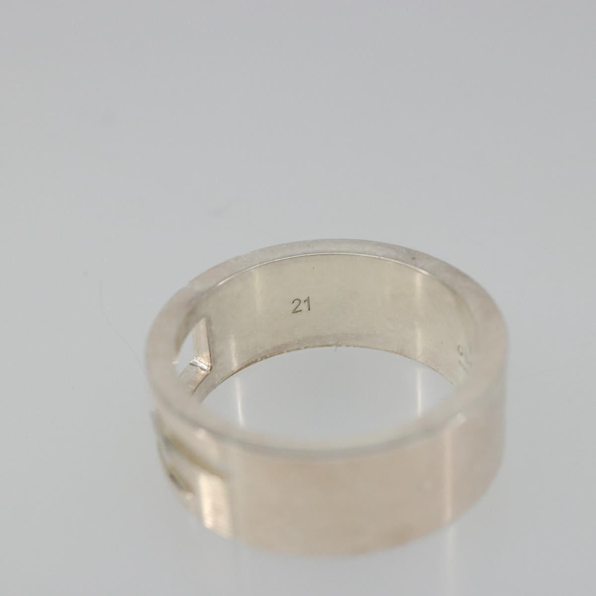 GUCCI Branded G Ring Ag925 Silver Auth SW2378V