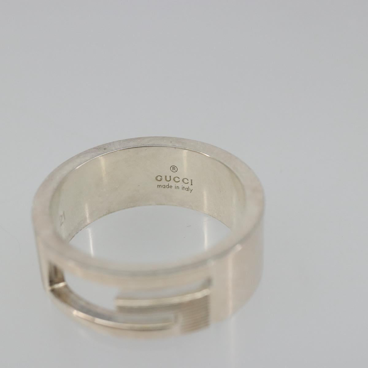 GUCCI Branded G Ring Ag925 Silver Auth SW2378V
