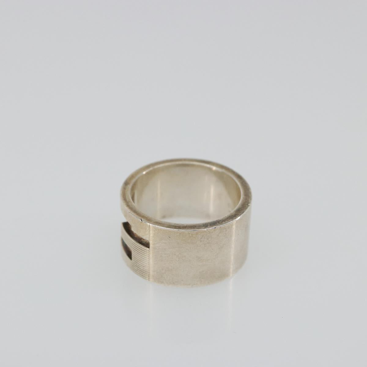 GUCCI Branded G Ring Ag925 Silver Auth SW2379V