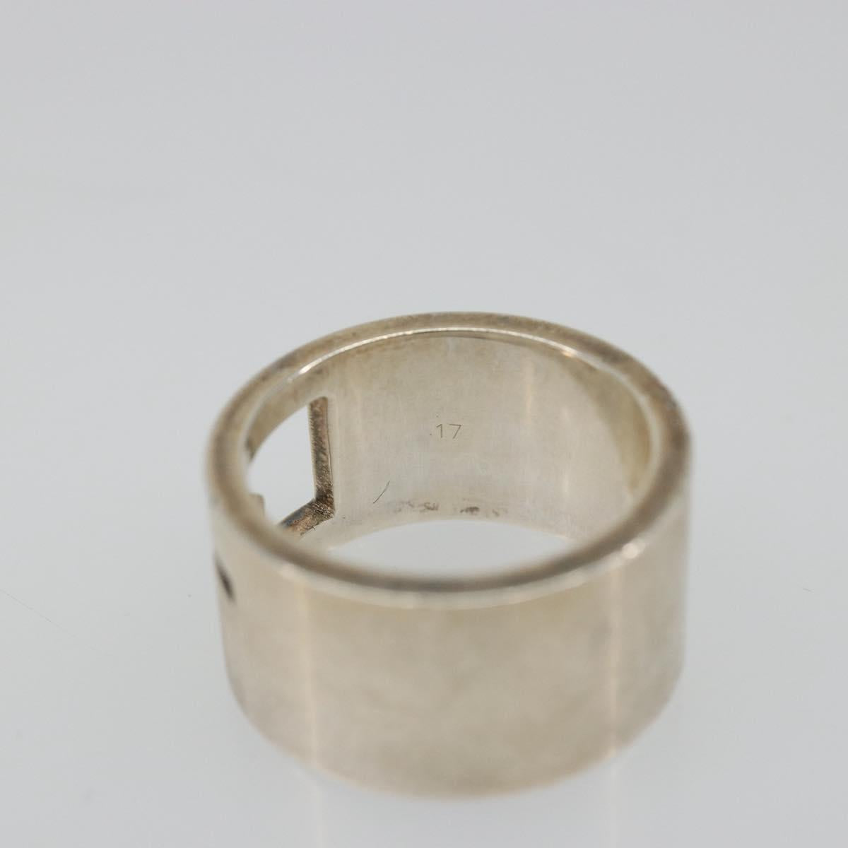 GUCCI Branded G Ring Ag925 Silver Auth SW2379V