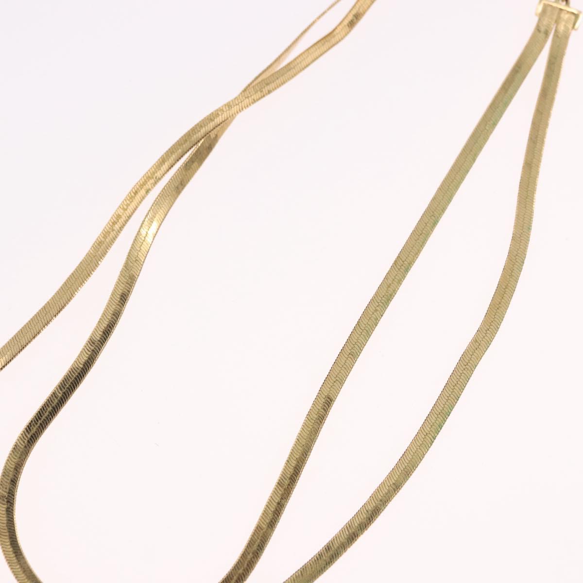 Christian Dior Necklace metal Gold Auth SW2382V