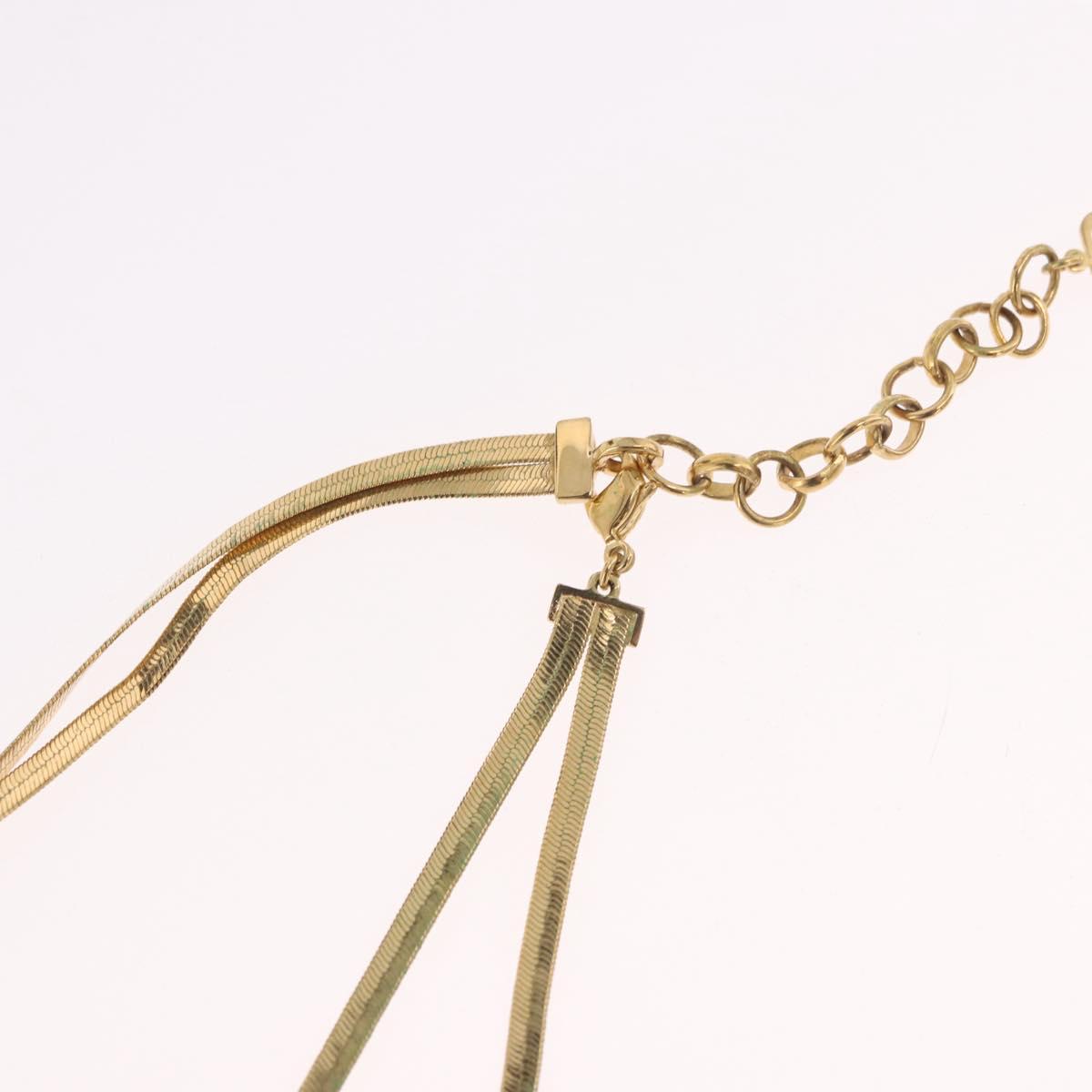 Christian Dior Necklace metal Gold Auth SW2382V