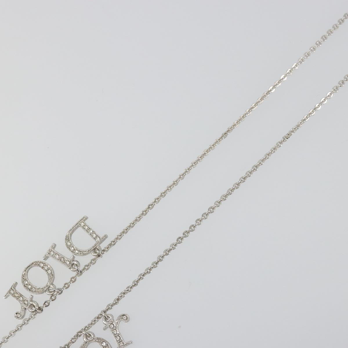 Christian Dior Necklace metal Silver Auth SW2383V