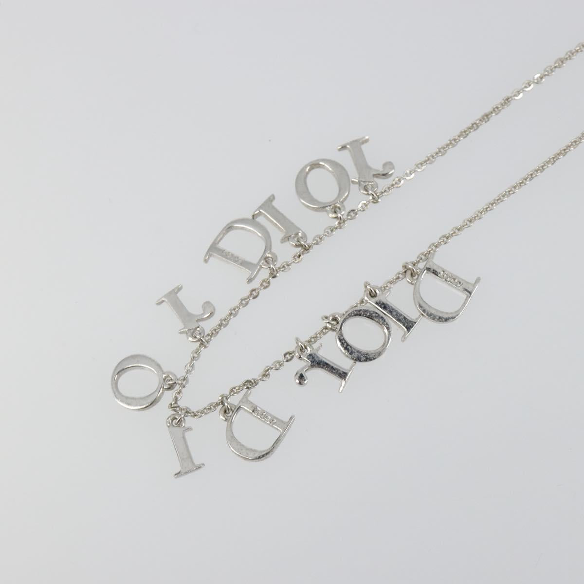 Christian Dior Necklace metal Silver Auth SW2383V