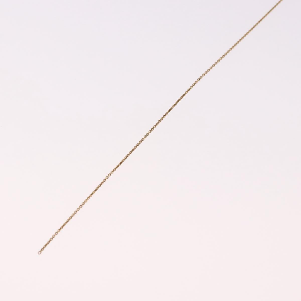 Christian Dior CD Logo Necklace metal Gold Tone Auth SW2388