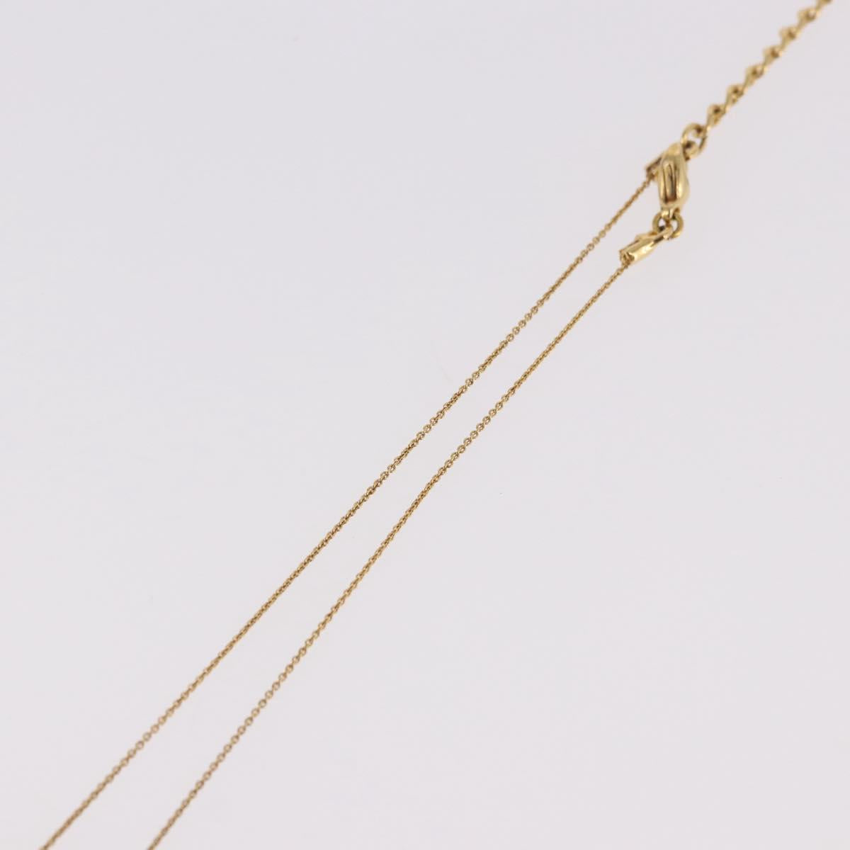 Christian Dior CD Logo Necklace metal Gold Tone Auth SW2388