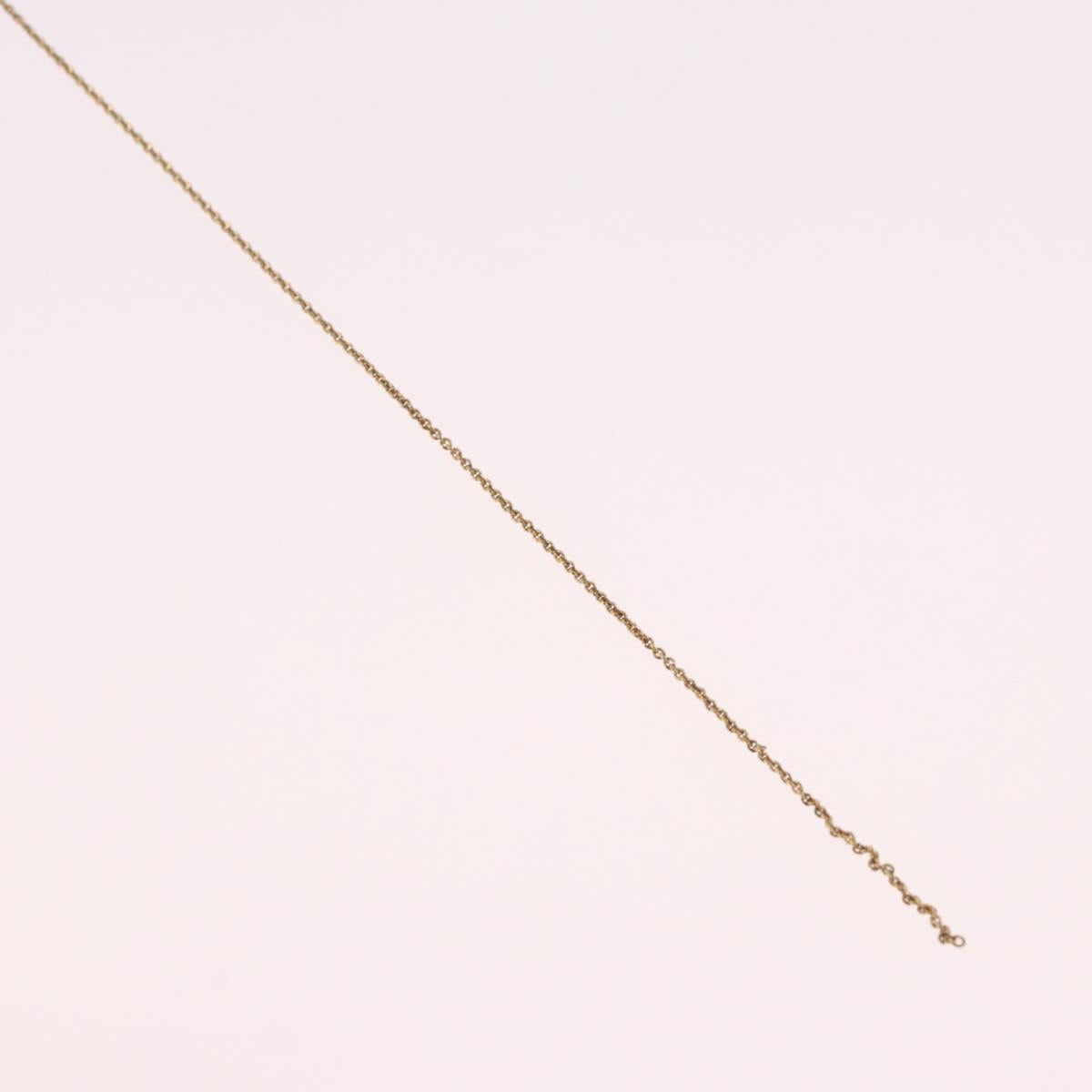 Christian Dior CD Logo Necklace metal Gold Tone Auth SW2388