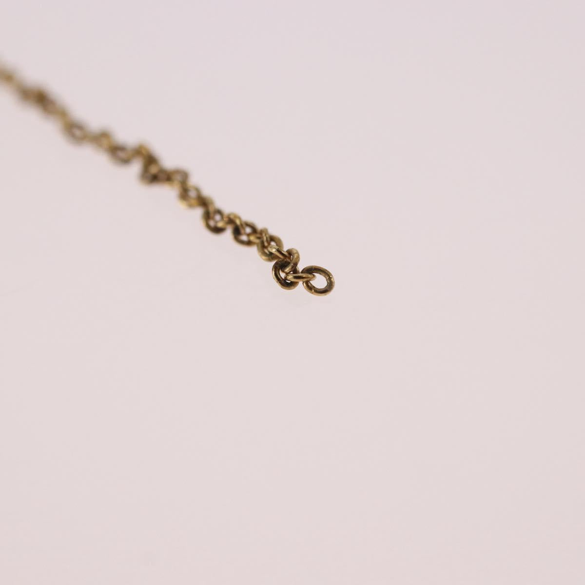 Christian Dior CD Logo Necklace metal Gold Tone Auth SW2388
