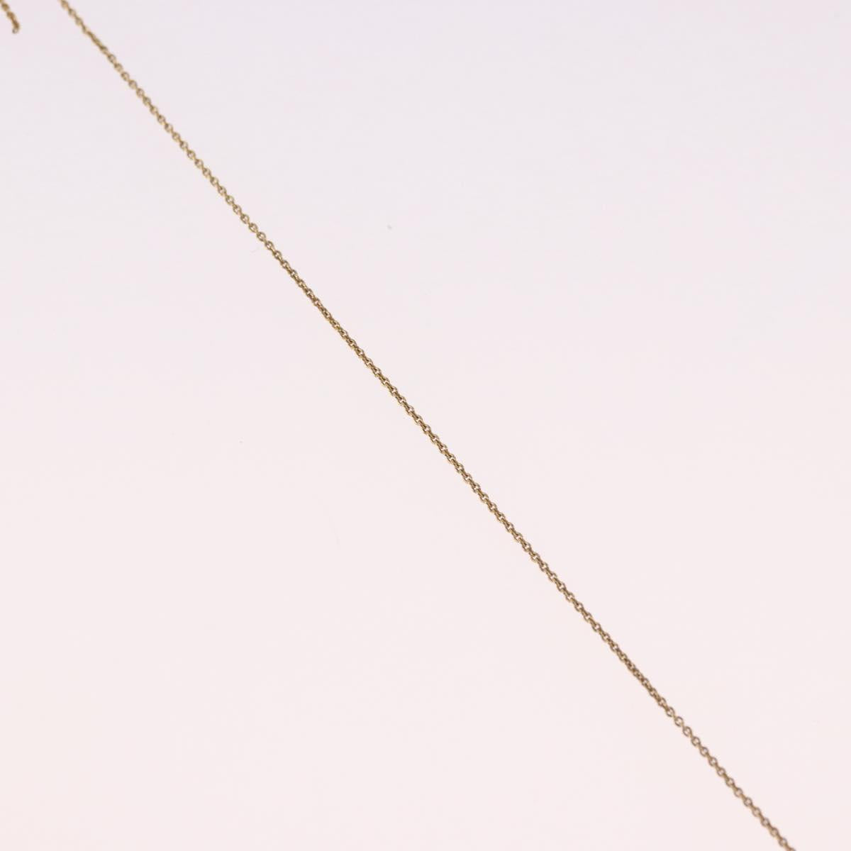 Christian Dior CD Logo Necklace metal Gold Tone Auth SW2388