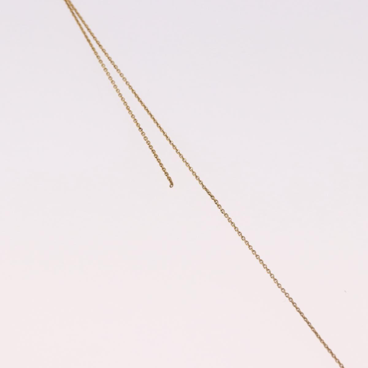 Christian Dior CD Logo Necklace metal Gold Tone Auth SW2388