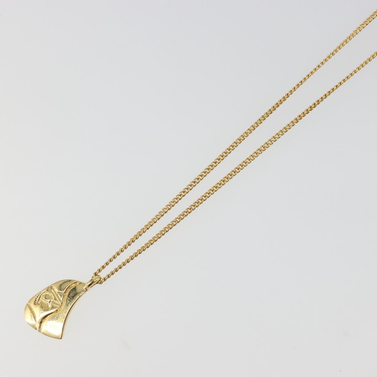 Christian Dior Necklace metal Gold Auth SW2412